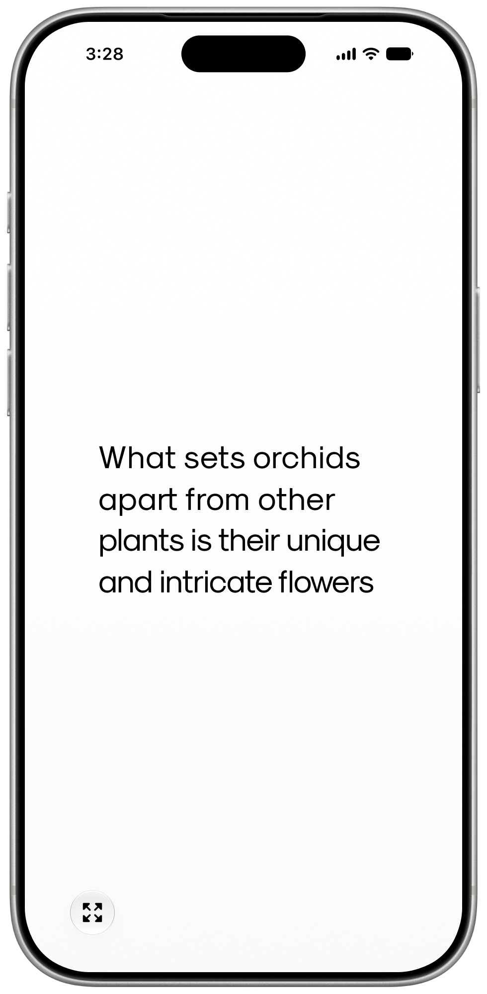 Orchid compact reading mode